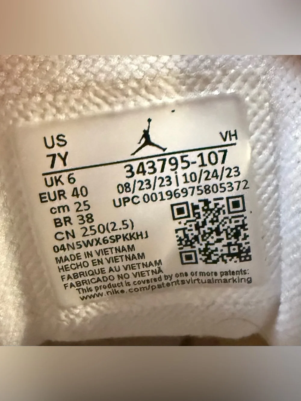 Jordan kids size